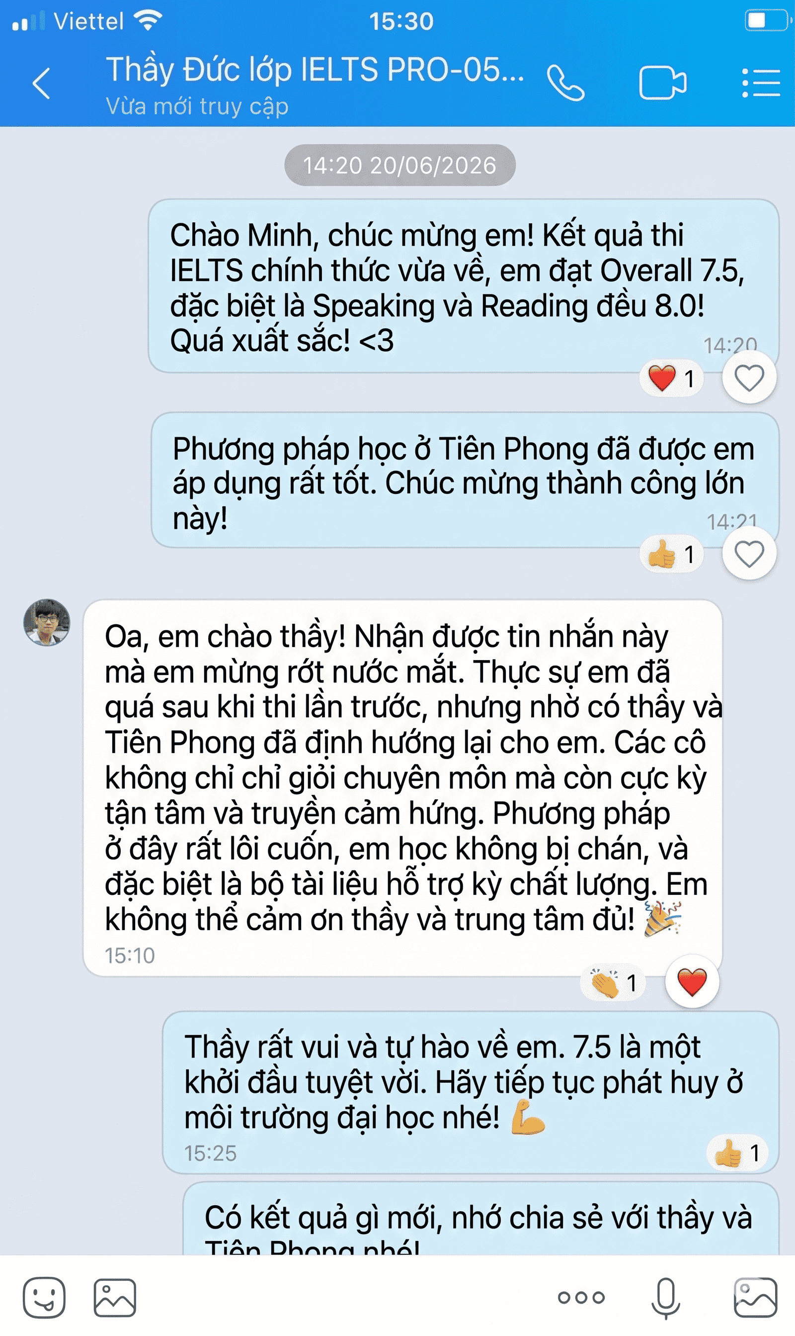Feedback của học sinh